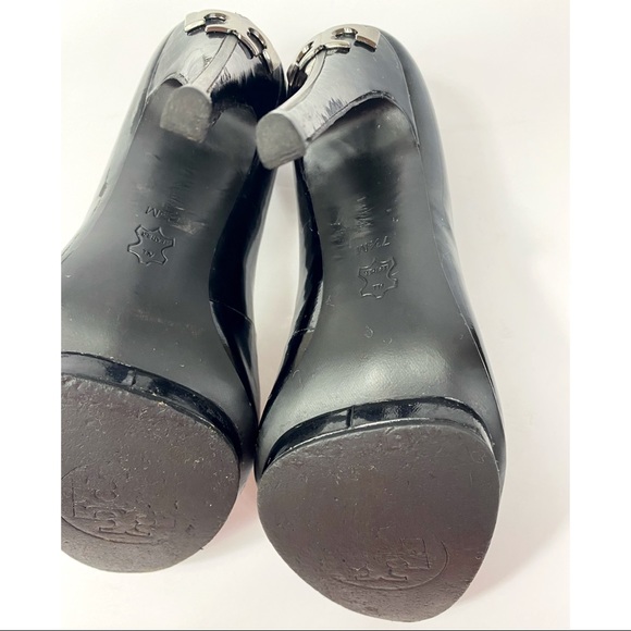 TORY BURCH black leather pumps, heels, 7.5, EUC! GREAT BUY, BEAUTIFUL! - Picture 13 of 13